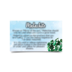 (CLOSE OUT) MARKETING CARD - MALACHITE (PK 50) 2x3"