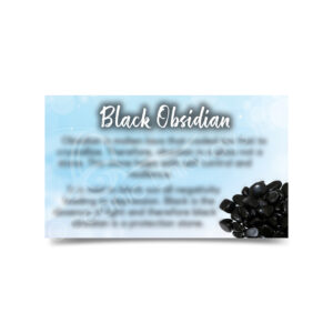 (CLOSE OUT) MARKETING CARD - OBSIDIAN, BLACK (PK 50) 2x3"