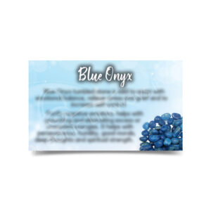 (CLOSE OUT) MARKETING CARD - BLUE ONYX (PK 50) 2x3"