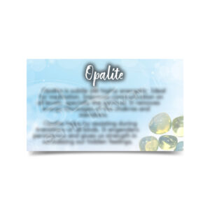 (CLOSE OUT) MARKETING CARD - OPALITE (PK 50) 2 X 3"