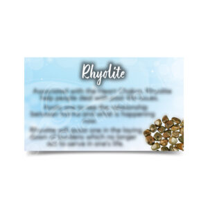 (CLOSE OUT) MARKETING CARD - RHYOLITE (PK 50) 2x3"