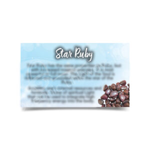 (CLOSE OUT) MARKETING CARD - RUBY STAR (PK 50) 2 X 3"
