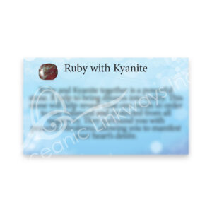 (CLOSE OUT) MARKETING CARD - RUBY WITH KYANITE (PK 50) 2 X 3"