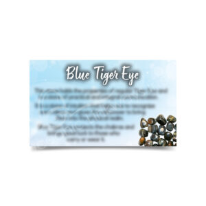 (CLOSE OUT) MARKETING CARD - TIGER EYE, BLUE (PK 50) 2 X 3"