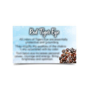 (CLOSE OUT) Marketing Card - Tiger Eye, Red (PK 50) 2x3"