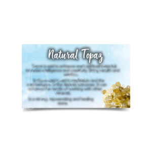 (CLOSE OUT) Marketing Card - Topaz, Natural (PK 50) 2x3"