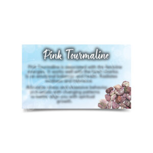 (CLOSE OUT) Marketing Card - Tourmaline, Pink (PK 50) 2x3"
