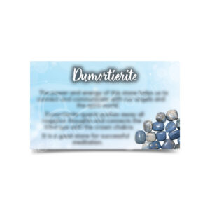 (CLOSE OUT) MARKETING CARD - DUMORTIERITE (PK 50) 2x3''
