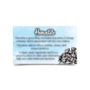 (CLOSE OUT) MARKETING CARD - HEMATITE (PK 50) 2x3''