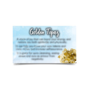(CLOSE OUT) MARKETING CARD - TOPAZ, GOLDEN (PK 50) 2x3''