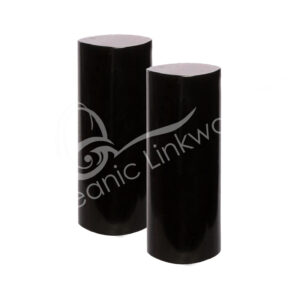Black Tourmaline Plain Meditation Charger Cylinder (Pack of 2)