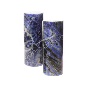 Sodalite with Black Tourmaline Meditation Charger Cylinder (Pack of 2)
