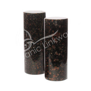 Garnet in Biotite Meditation Charger Cylinder (Pack of 2)