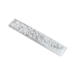 Selenite Tree of Life Engraved Incense Holder