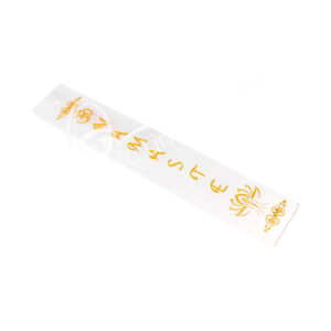 Selenite Namaste with Gold Incense Holder
