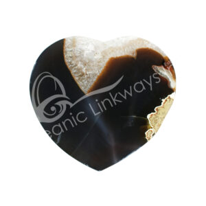 Natural Agate Heart Slice