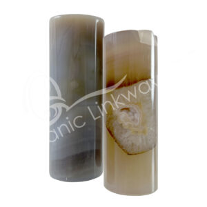 Natural Agate Meditation Charger Cylinder (Pack of 2)