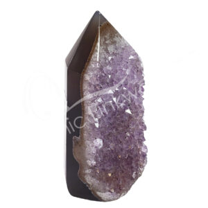 Amethyst with Druse Obelisk