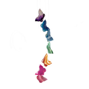Agate Chakra Butterflies Wind Mobile