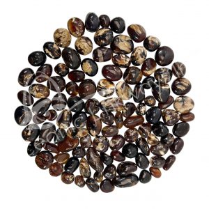 Hand Polished Zebra Amber Tumbled Stones