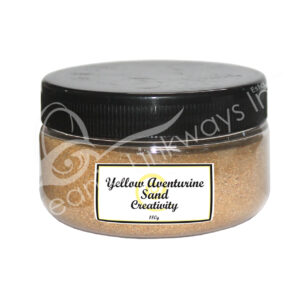 (CLOSE OUT) STONE SAND - AVENTURINE, YELLOW/CREATIVITY 2.5''DIA X 1.8''H