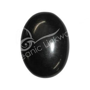 Polished Black Tourmaline Palm Stone