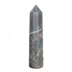 Polished Ruby with Kyanite 6 Sides Obelisk