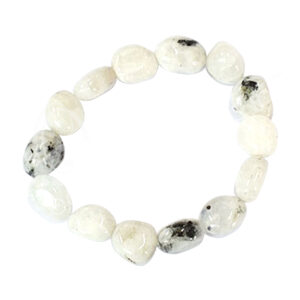 Rainbow Moonstone Tumbled Stone Elastic Bracelet