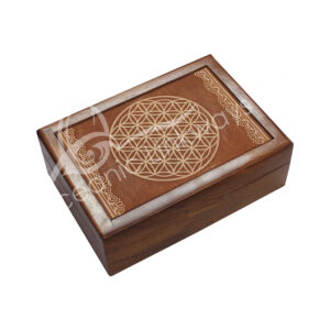 Flower of Life Laser Engraved Acacia Wood Box