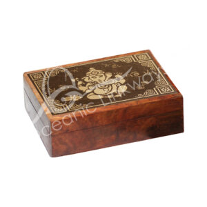Acacia Wood Laser Engraved Ganesha Box