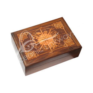 Acacia Wood Laser Engraved Pegan Calendar Box