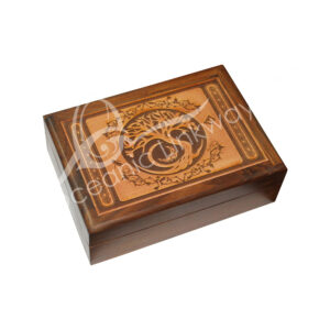 Acacia Wood Laser Engraved Tree of Life Box