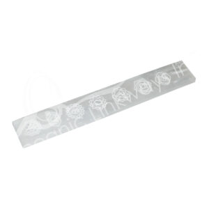 Selenite with Chakra Design Incense Holder