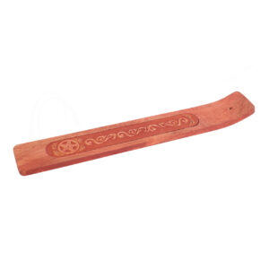 Laser Engraved Pentacle Acacia Wood Incense Holder (Pack of 3)
