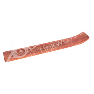 Laser Engraved 7 Chakras Acacia Wood Incense Holder (Pack of 3)