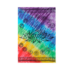 Chakras Lotus Flower Cotton Tapestry