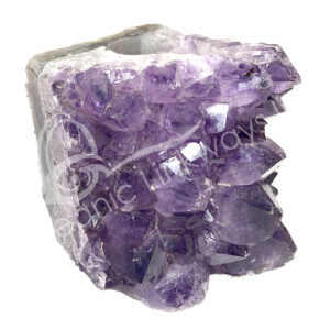 Amethyst B Druse in front Tealight Holder