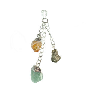 Prosperity Tri-Stone Pendant 2.5-2.75"
