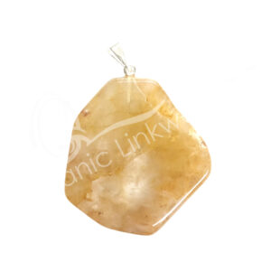 Polished Golden Healer Quartz Slice Pendant