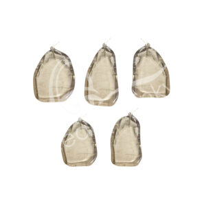 Polished Smoky Quartz Slice Pendant