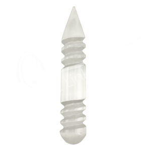 MASSAGER - SELENITE WITH TWIST ROUND BASE 6"