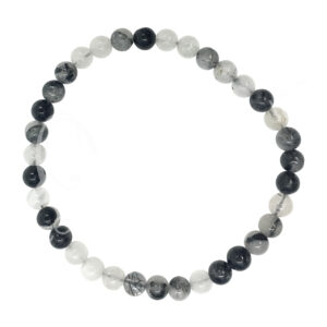 Quartz with Black Tourmaline Bracelet