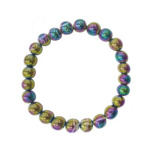 BRACELET - HEMATITE, RAINBOW OXIDIZED (8-8.5 MM) 7.15-7.25"