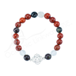 BRACELET - CHAKRA ROOT RED JASPER (8-8.5 MM) 7.15-7.25"