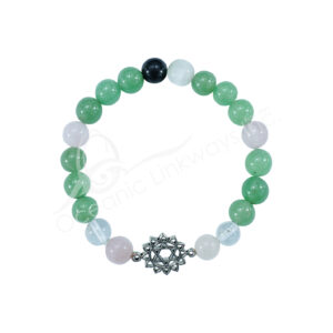 Green Aventurine Chakra Heart Bracelet (8-8.5 mm) 7.15-7.25"