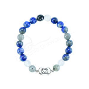 BRACELET - CHAKRA THIRD EYE LAPIS LAZULI (8-8.5 MM) 7.15-7.25"