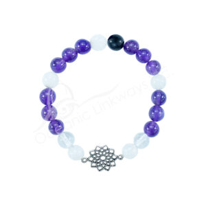 BRACELET - CHAKRA CROWN AMETHYST (8-8.5 MM) 7.15-7.25"