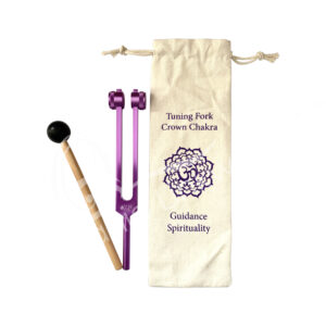 Crown Chakra/Purple Tuning Fork Tuned with Stick and Bag