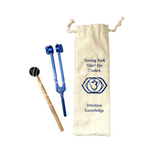 Third Eye Chakra/Dark Blue Tuning Fork with Stick and Bag