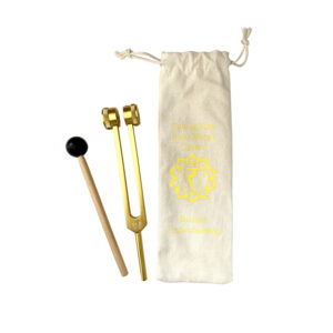 Solar Plexus Chakra/Yellow Tuning Fork, Tuned with Stick and Bag